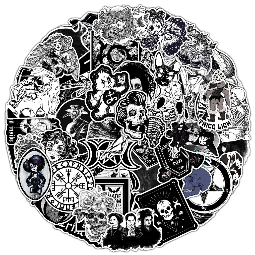 Sort/Hvid Gyser Stickers