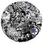 Sort/Hvid Gyser Stickers