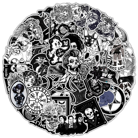 Sort/Hvid Gyser Stickers
