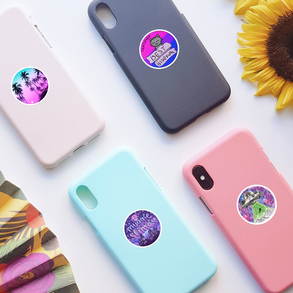 Lilla retro Stickers