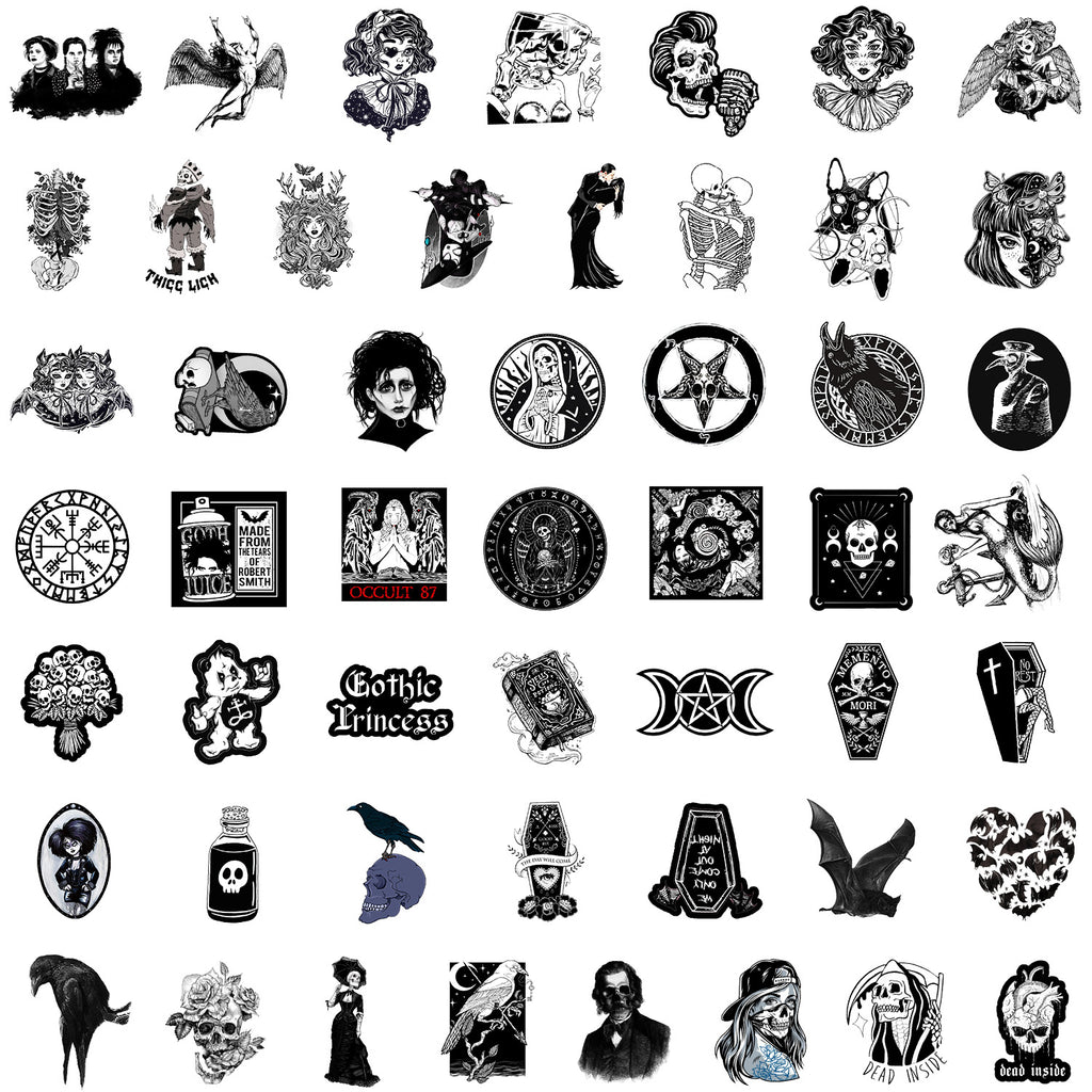 Sort/Hvid Gyser Stickers