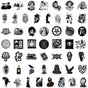 Sort/Hvid Gyser Stickers