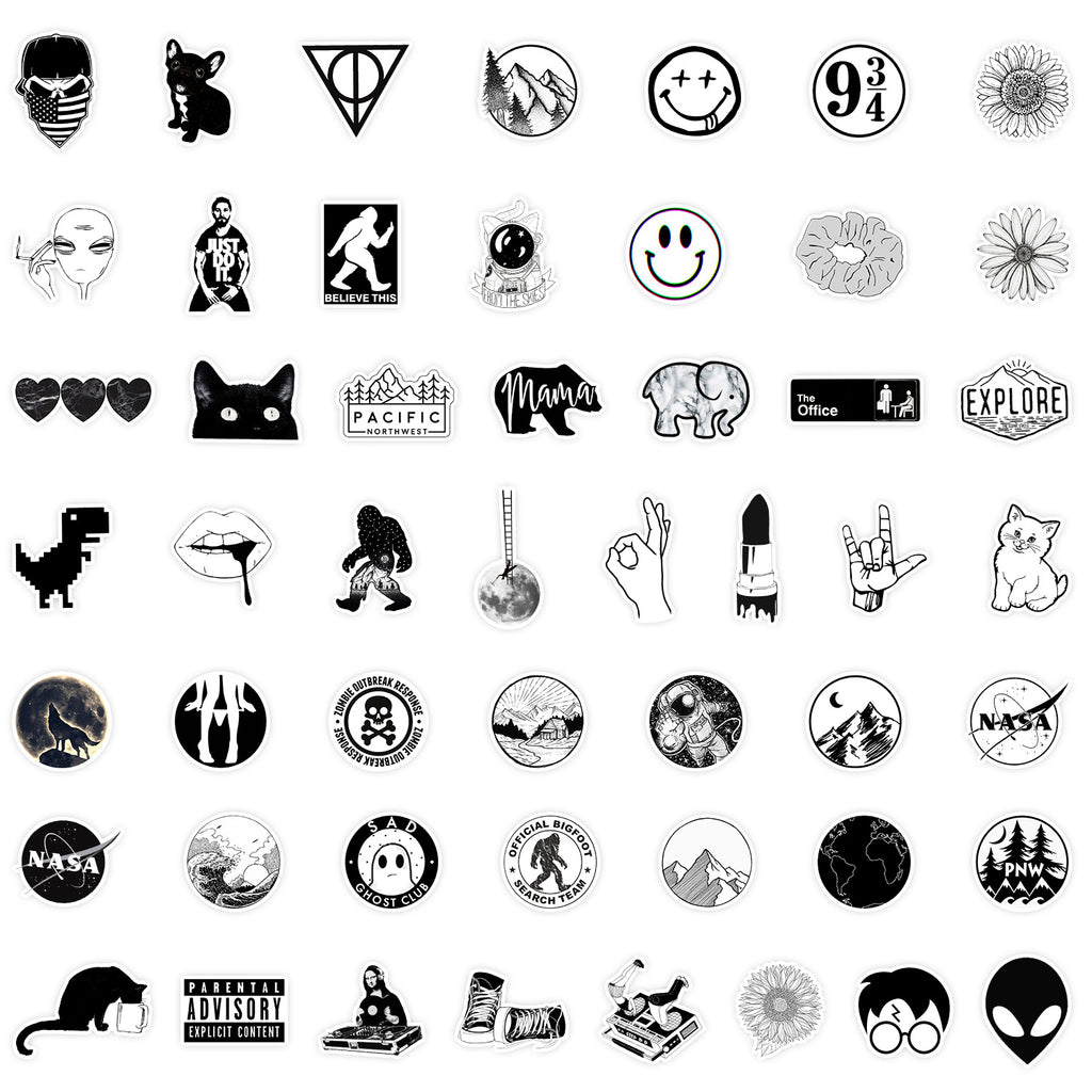 Graffiti Black & White Stickers
