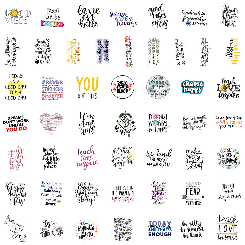 Motiverende tekster Stickers