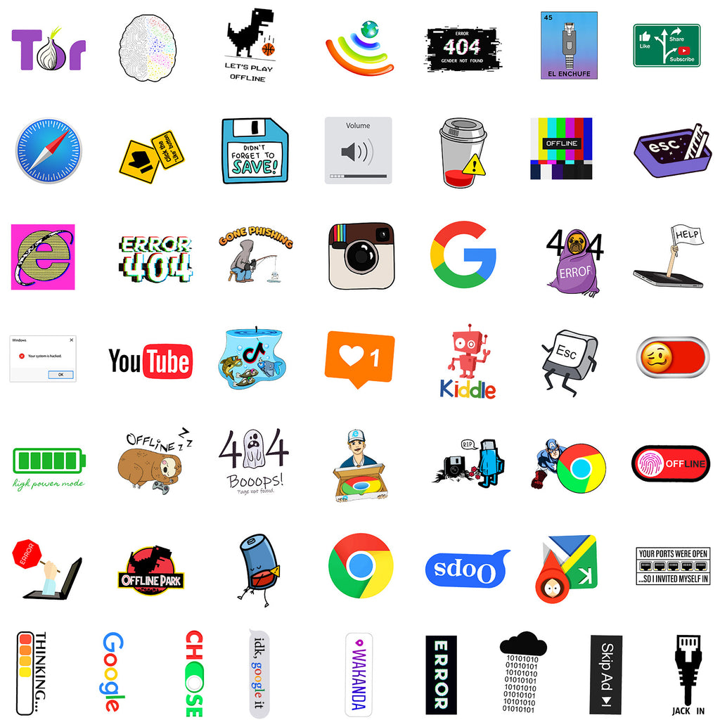 404 Network Error Stickers