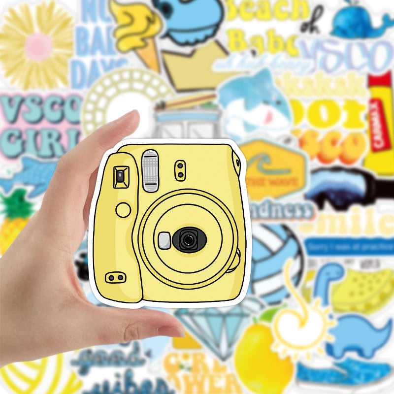 Cartoon blå stickers