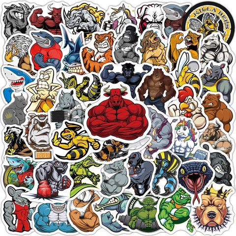 Fitness Fierce Animal Stickers