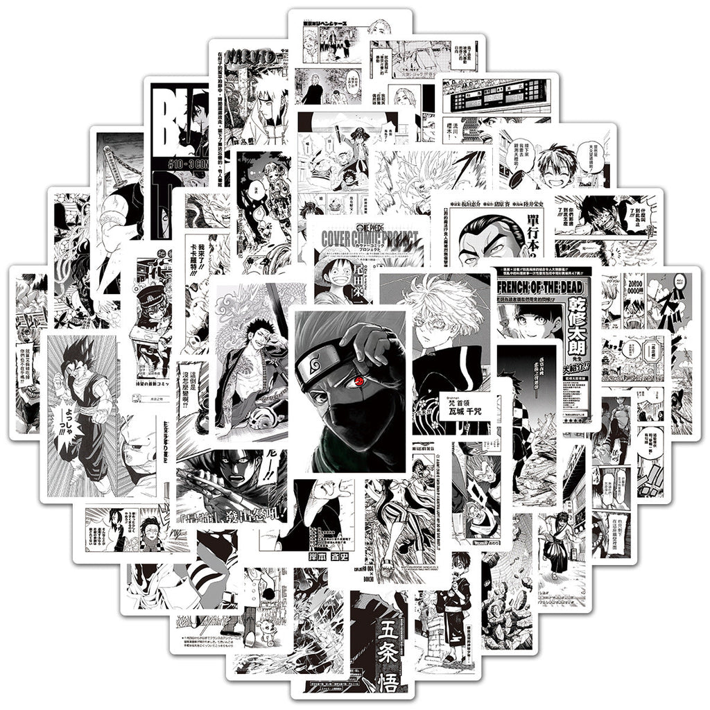 Hunter × Hunter sort/hvid Stickers