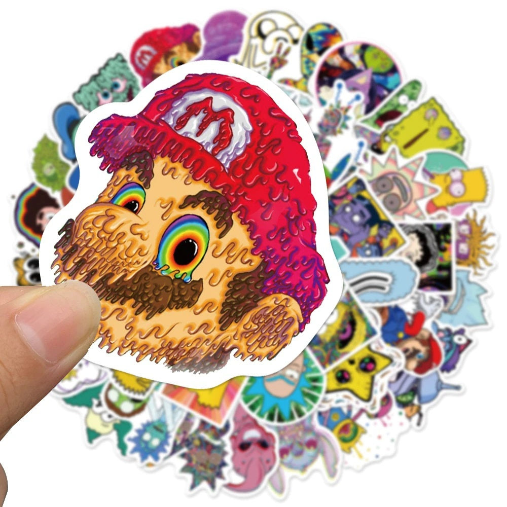 Psychedelic Cartoon Stickers