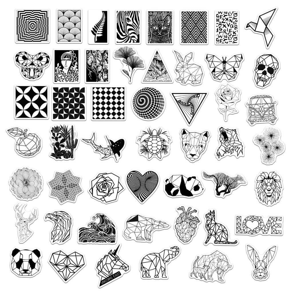 Sort/Hvid mønster Stickers