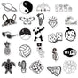 Sort/Hvid VSCO Stickers