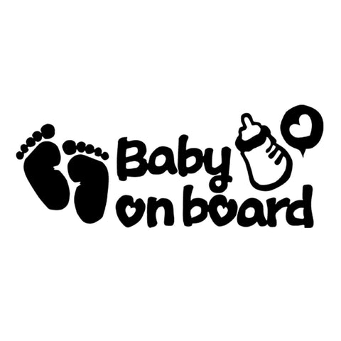 Baby On Board - Sutteflaske - Bil Sticker