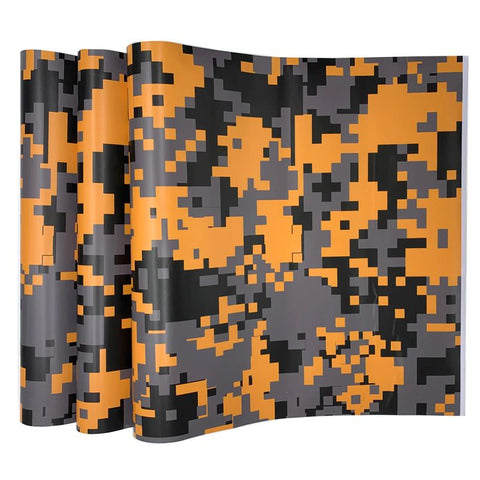 Digital Camouflage Vinyl Wrap - Orange
