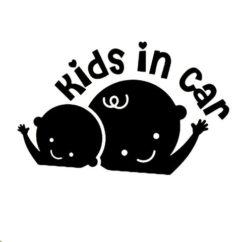 Kids In Car - Bil Sticker