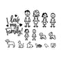 Love My Family Bil Stickers