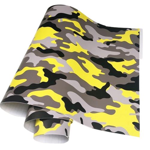 Militær Camouflage Vinyl Wrap - Gul