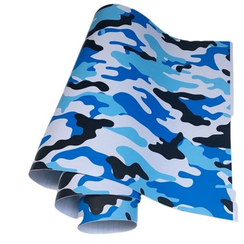 Militær Camouflage Vinyl Wrap - Lys Blå