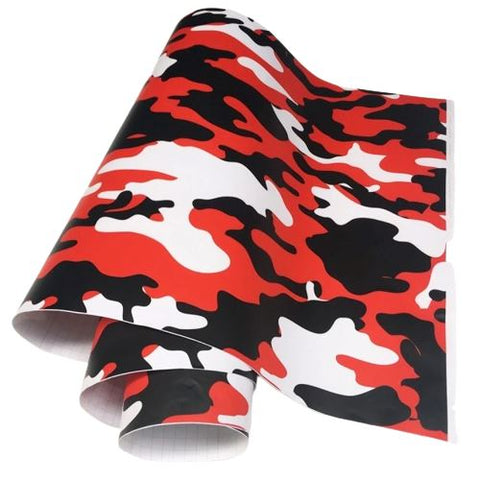 Militær Camouflage Vinyl Wrap - Rød