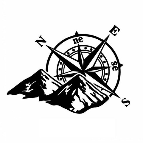 Mountain Compass - Bil Sticker