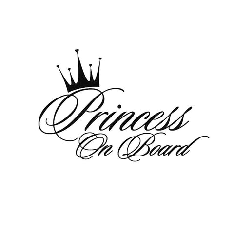 Princess On Board - Bil Sticker