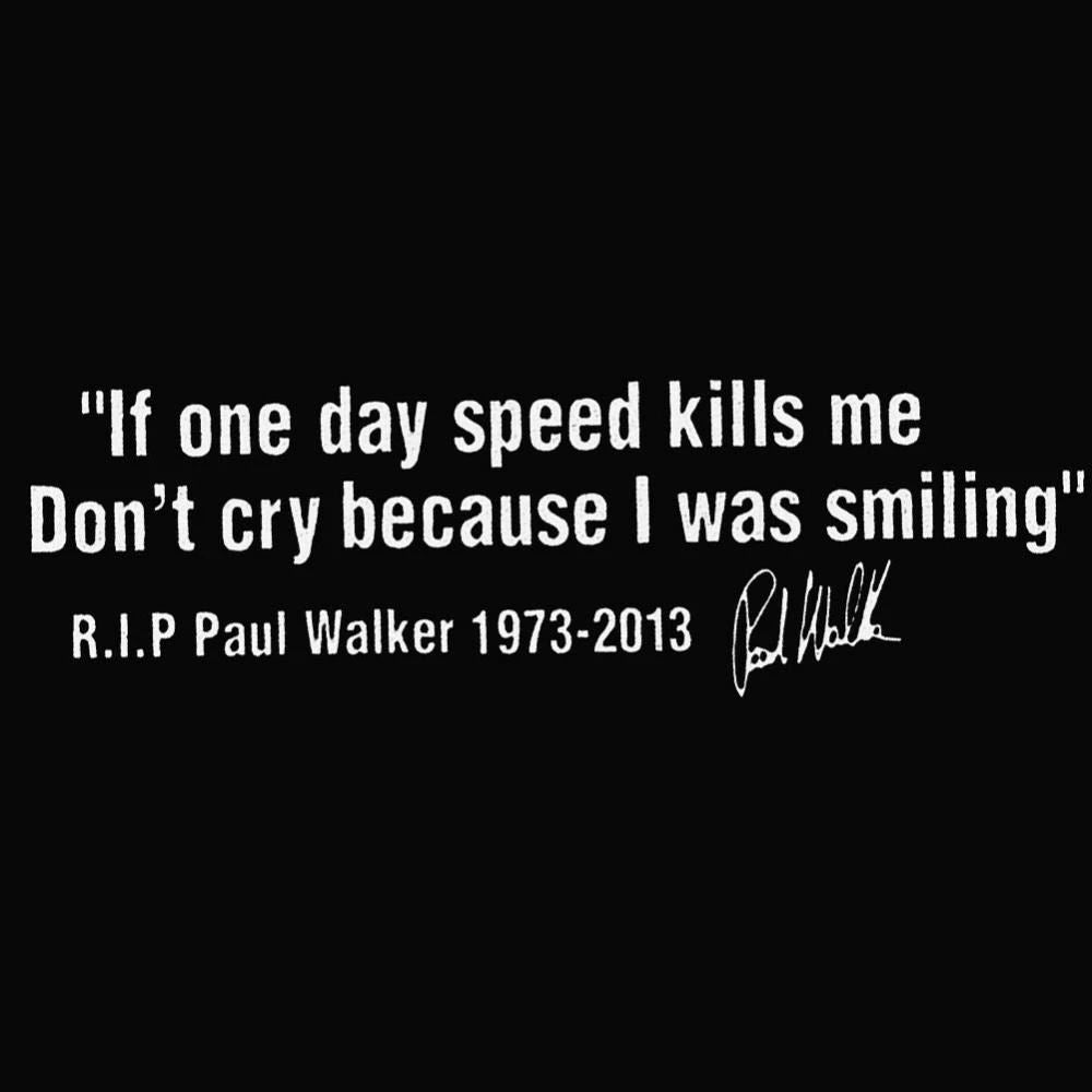 RIP Paul Walker - Bil Sticker