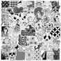 Sort/Hvid mønster Stickers