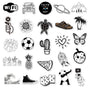 Sort/Hvid VSCO Stickers